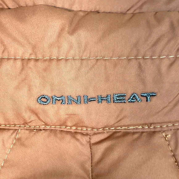 COLUMBIA Heavenly Long Vest Woman's LARGE Omni-Heat Zippered Pockets Outdoor EUC - Picture 6 of 9